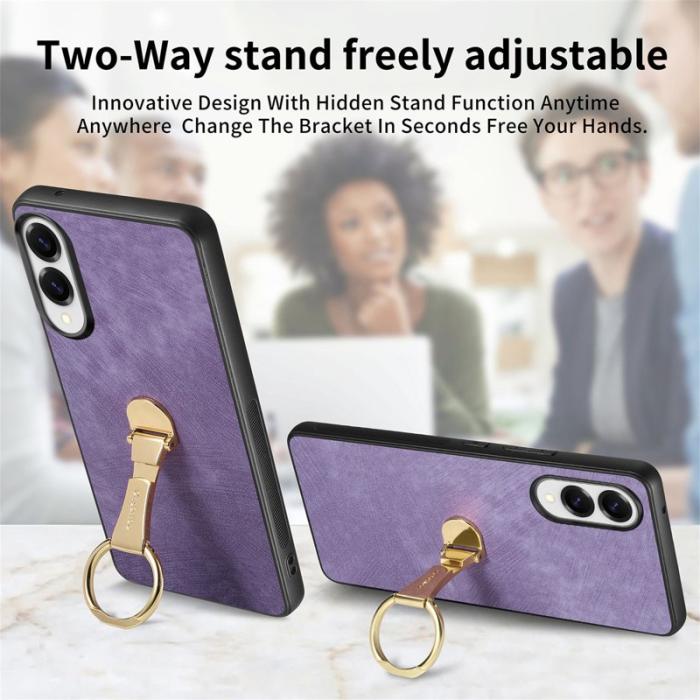 CASENEO - CASENEO D22 Fodral för Samsung Galaxy S25 Edge - Äkta läder - Lila