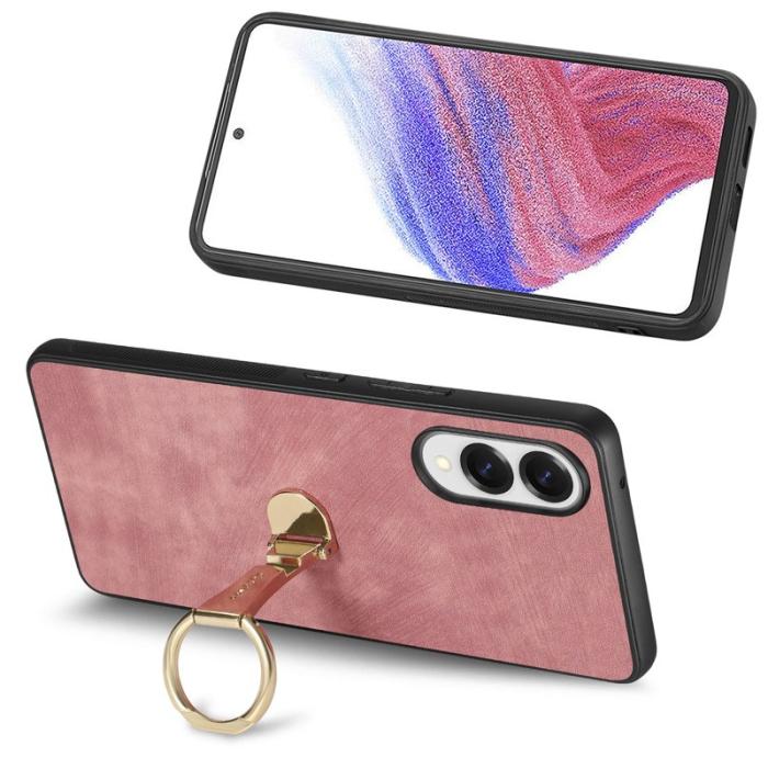 CASENEO - CASENEO D22 Fodral för Samsung Galaxy S25 Edge - Äkta läder - Rosa