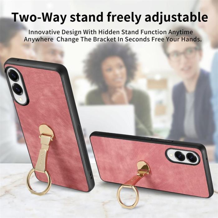 CASENEO - CASENEO D22 Fodral för Samsung Galaxy S25 Edge - Äkta läder - Rosa