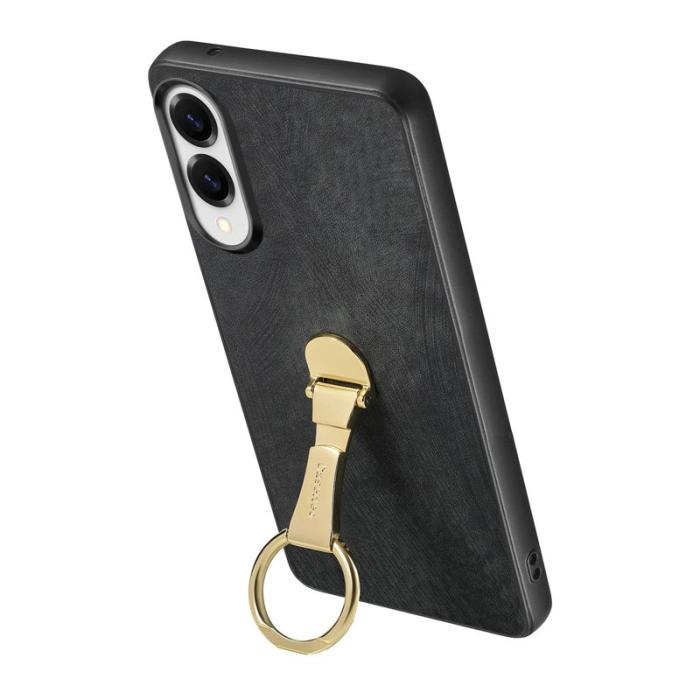 CASENEO - CASENEO D22 Fodral för Samsung Galaxy S25 Edge - Äkta läder - Svart