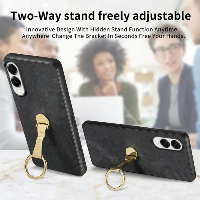 CASENEO - CASENEO D22 Fodral för Samsung Galaxy S25 Edge - Äkta läder - Svart