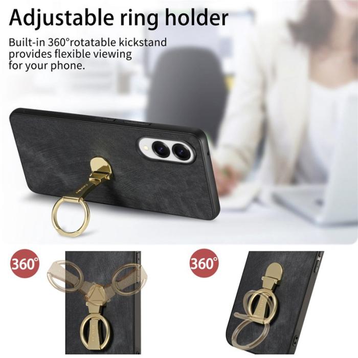 CASENEO - CASENEO D22 Fodral för Samsung Galaxy S25 Edge - Äkta läder - Svart