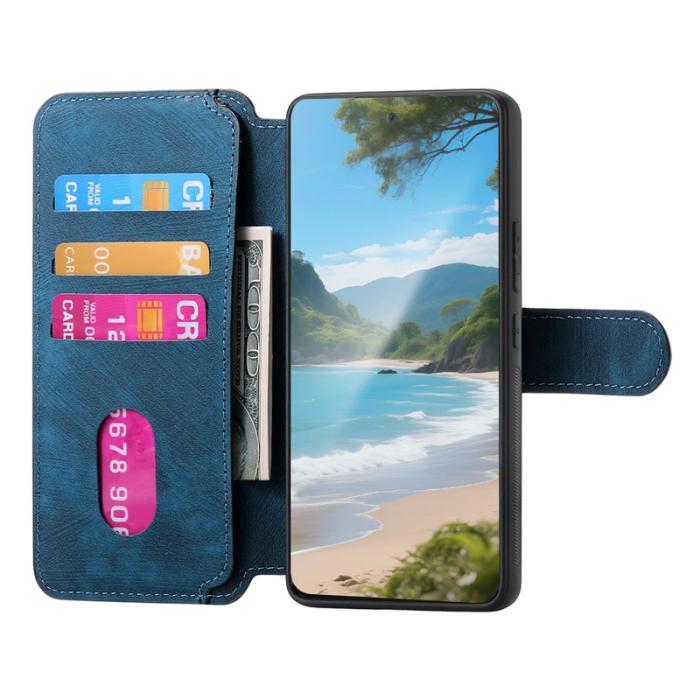 CASENEO - CASENEO För Nothing Phone (3a) Magnetiskt Fodral Äkta Läder - Mörkblå