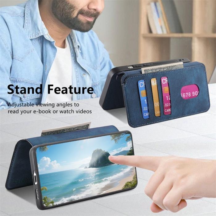 CASENEO - CASENEO För Nothing Phone (3a) Magnetiskt Fodral Äkta Läder - Mörkblå