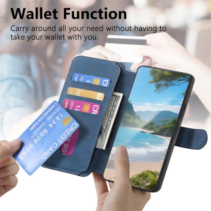 CASENEO - CASENEO För Nothing Phone (3a) Magnetiskt Fodral Äkta Läder - Mörkblå