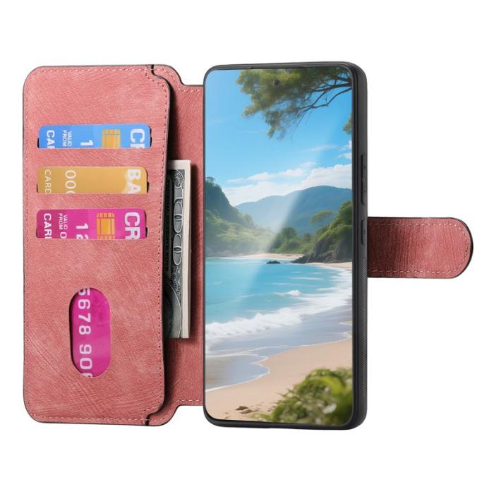 CASENEO - CASENEO För Nothing Phone (3a) Magnetiskt Fodral Äkta Läder - Rosa