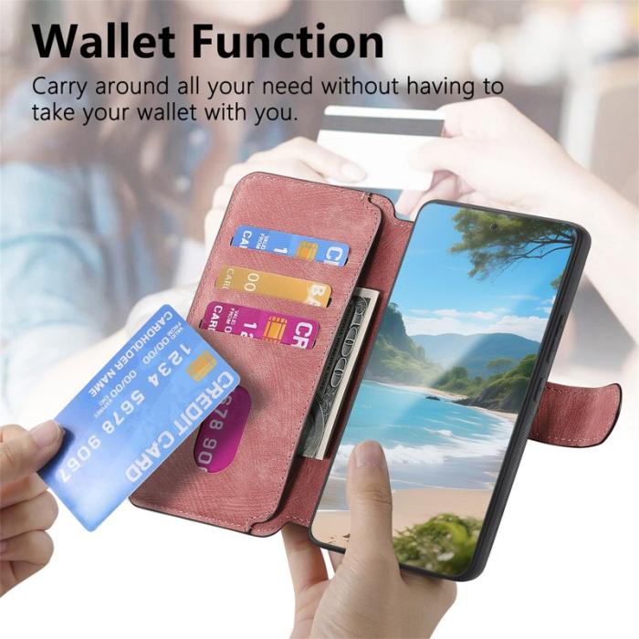 CASENEO - CASENEO För Nothing Phone (3a) Magnetiskt Fodral Äkta Läder - Rosa