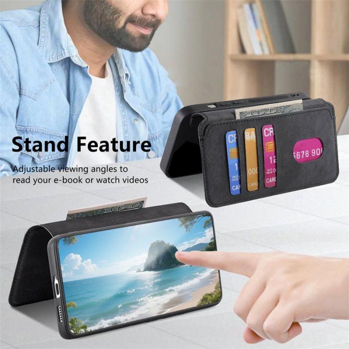 CASENEO - CASENEO För Nothing Phone (3a) Magnetiskt Fodral Äkta Läder - Svart