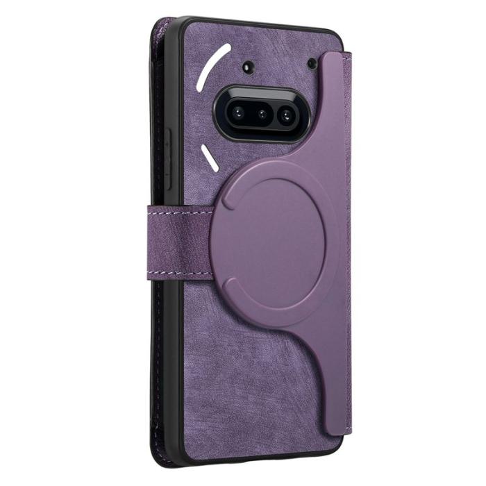 CASENEO - CASENEO Fodral för Nothing Phone (3a) - Äkta läder - Lila