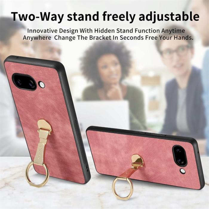 CASENEO - CASENEO Fodral Google Pixel 9a - Retro Läder - Rosa