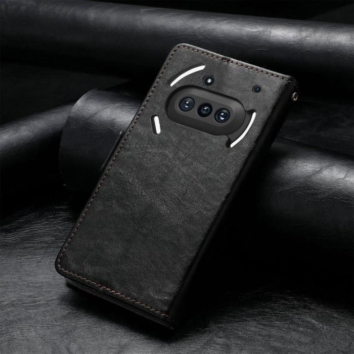 CASENEO - CASENEO For Nothing Phone (3a) Fodral PU Läder - Svart