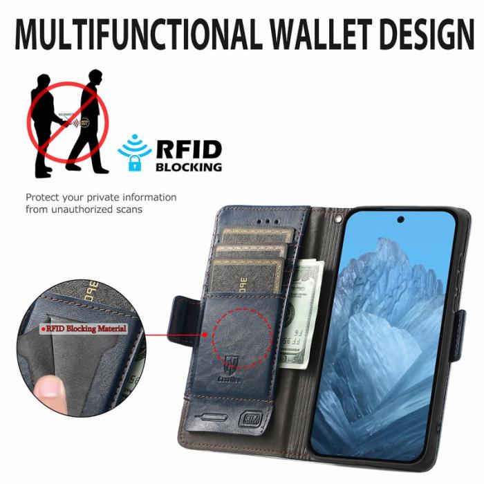 CASENEO - CASENEO Google Pixel 10 Pro XL Fodral PU Läder - Mörkblå