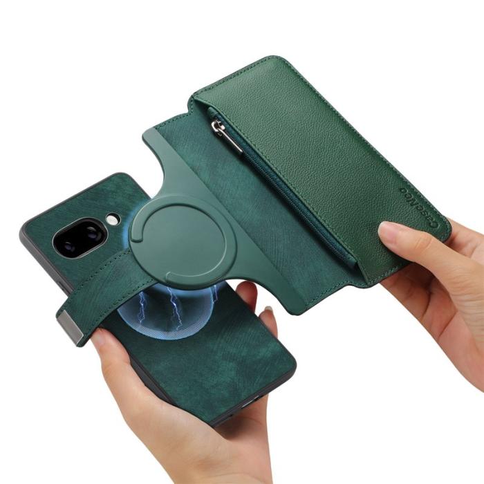 CASENEO - CASENEO Google Pixel 9a Fodral MW-02 Äkta läder - Grön