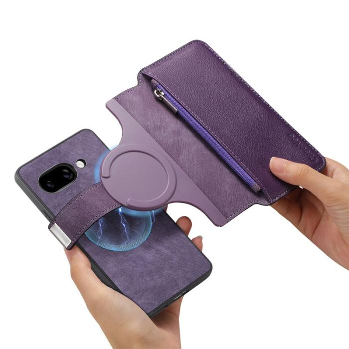 CASENEO - CASENEO Google Pixel 9a Fodral MW-02 Äkta läder - Lila