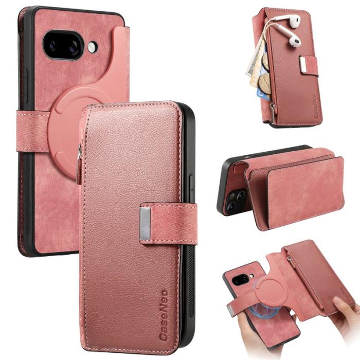 CASENEO - CASENEO Google Pixel 9a Fodral MW-02 Äkta läder - Rosa