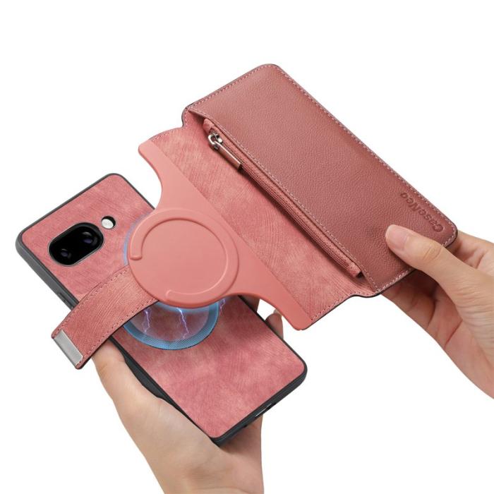 CASENEO - CASENEO Google Pixel 9a Fodral MW-02 Äkta läder - Rosa