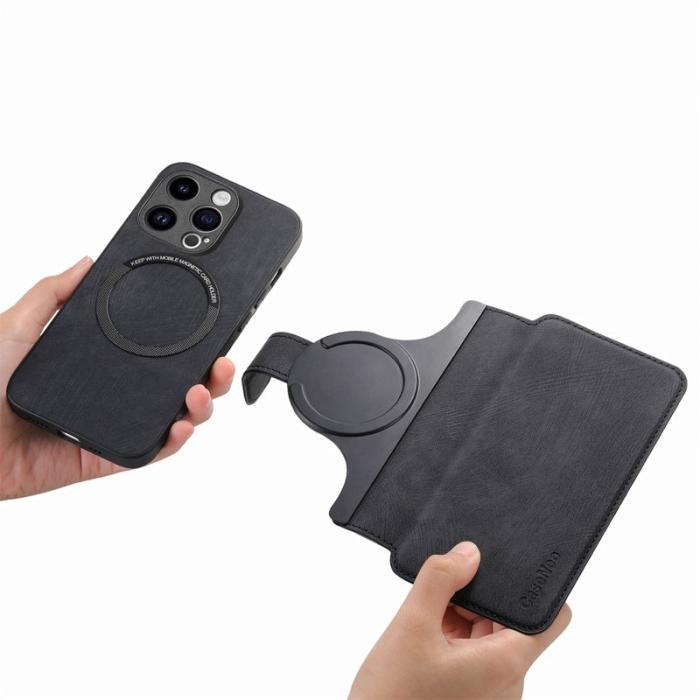 CASENEO - CASENEO iPhone 12 Pro Max Fodral Äkta läder - Svart