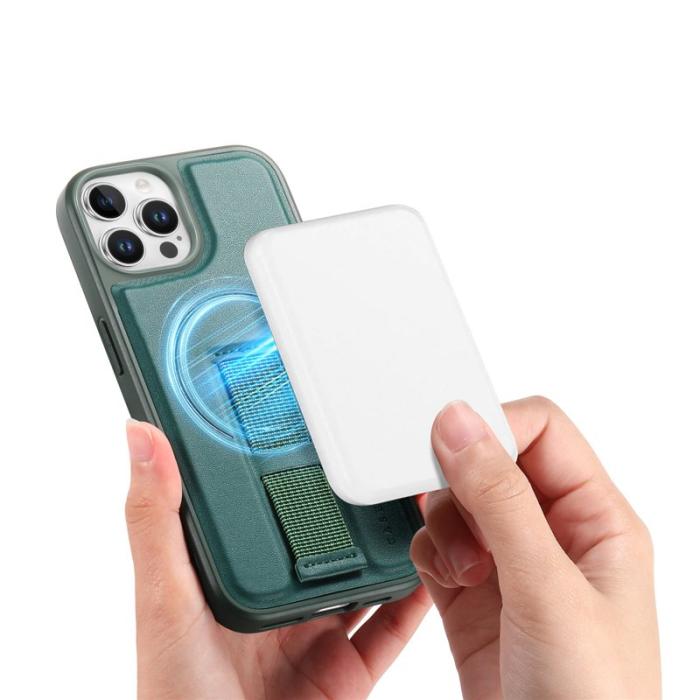 CASENEO - CASENEO iPhone 12 Pro Max Fodral PU Läder - Grön