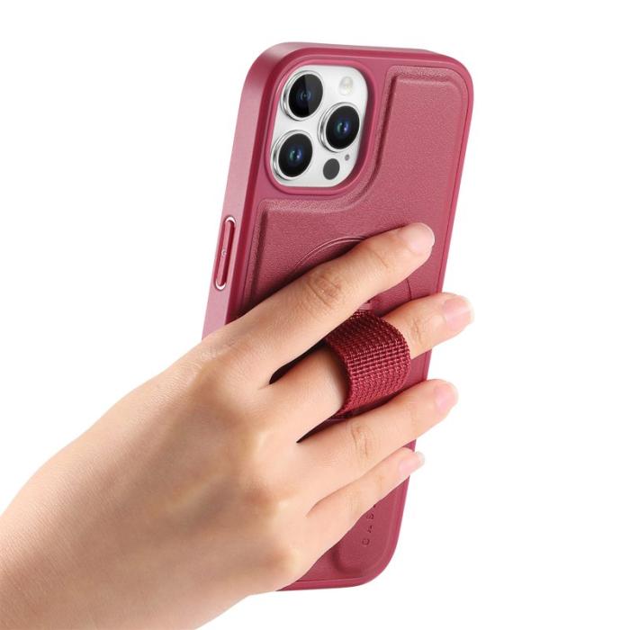 CASENEO - CASENEO iPhone 12 Pro Max Fodral PU Läder - Röd