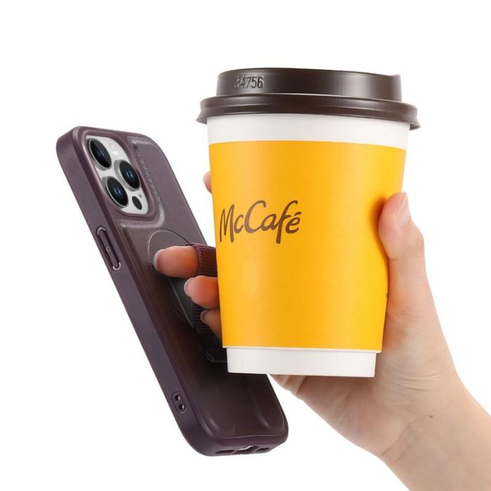 CASENEO - CASENEO iPhone 13 Pro Fodral - KonstLäder + PC Stöttålig - Lila