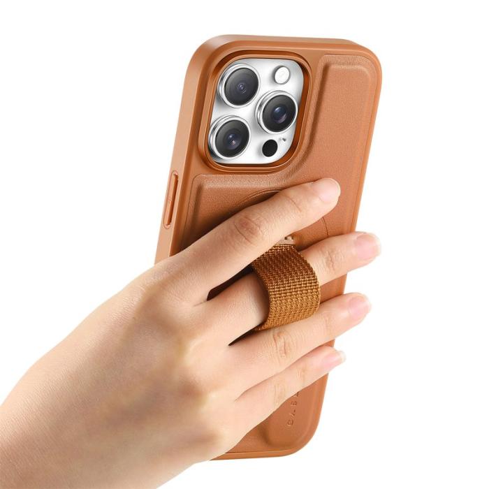 CASENEO - CASENEO iPhone 13 Pro Max Fodral PU Läder - Brun