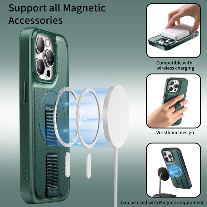 CASENEO - CASENEO iPhone 13 Pro Max Fodral PU Läder - Grön