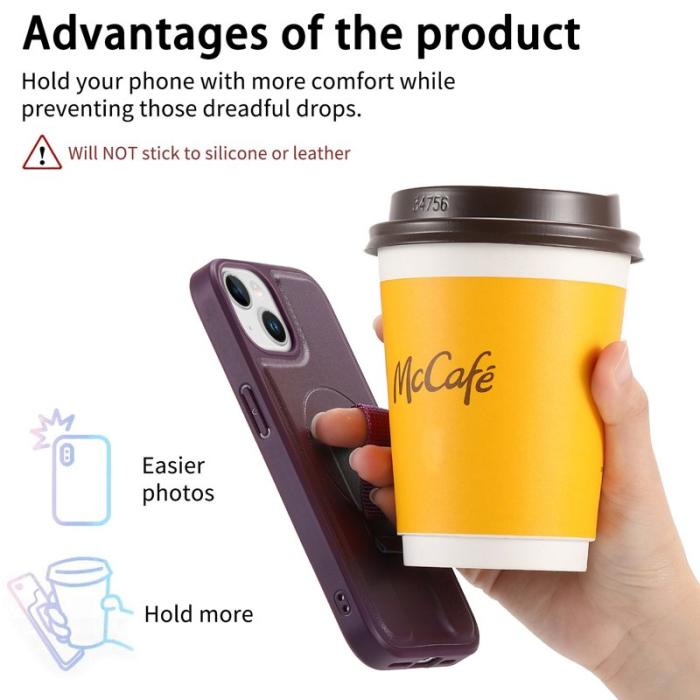 CASENEO - CASENEO iPhone 14 / 13 Fodral Magnetiskt PU Läder - Lila