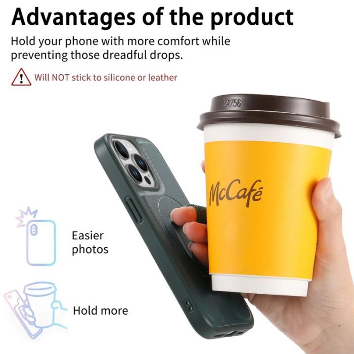 CASENEO - CASENEO iPhone 14 Pro Fodral PU Läder - Grön