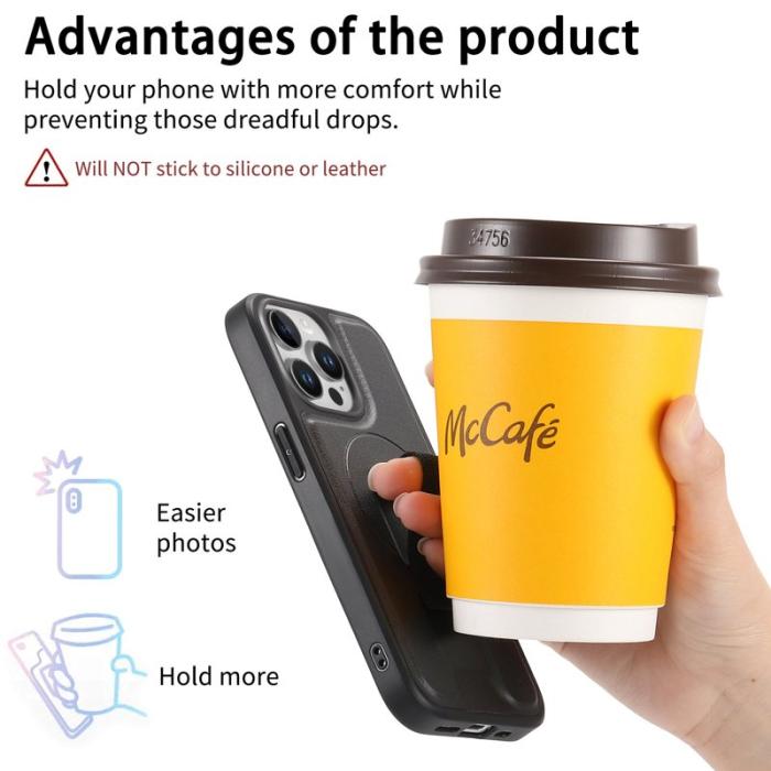 CASENEO - CASENEO iPhone 14 Pro Fodral PU Läder - Svart