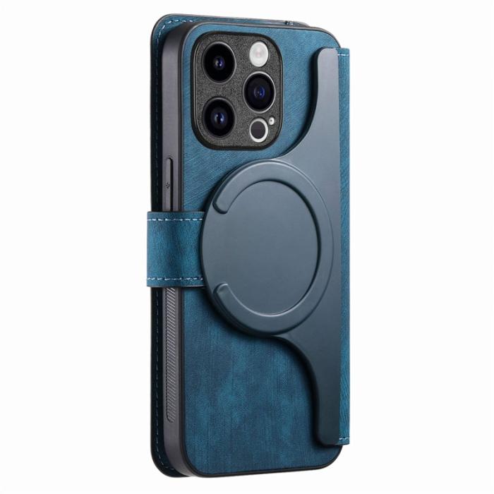 CASENEO - CASENEO iPhone 14 Pro Max Fodral Äkta läder - Mörkblå