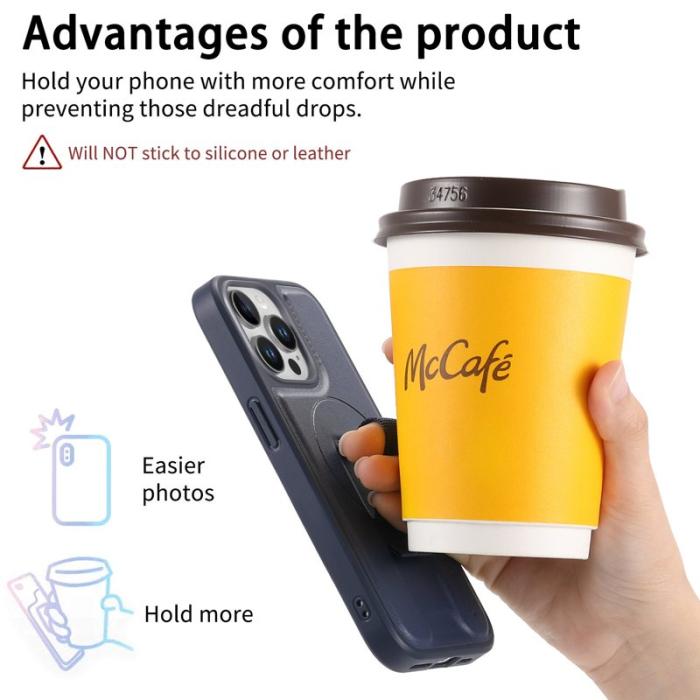 CASENEO - CASENEO iPhone 14 Pro Max Fodral PU Läder - Blå