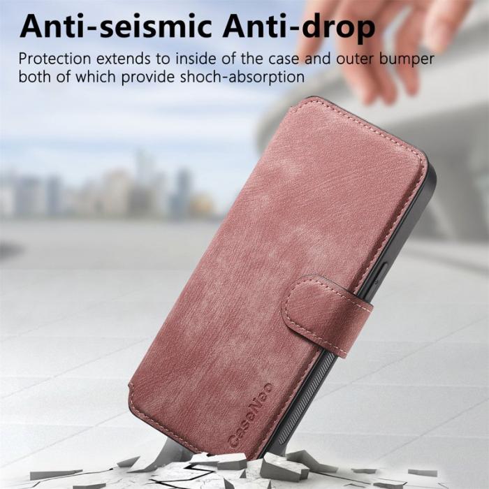 CASENEO - CASENEO iPhone 15 Fodral Äkta läder - Pink