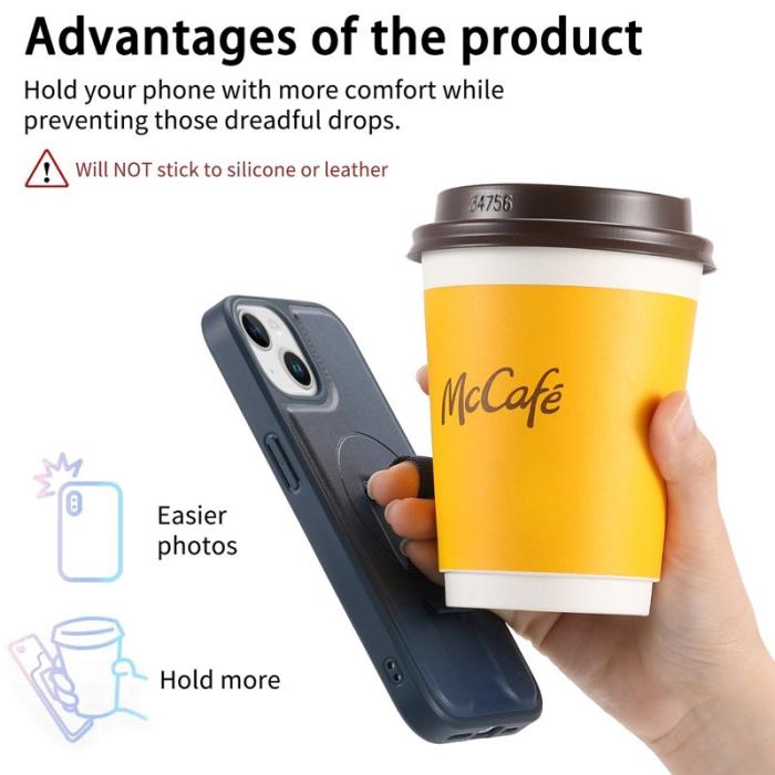 CASENEO - CASENEO iPhone 15 Fodral Magnetiskt PU Läder - Blå