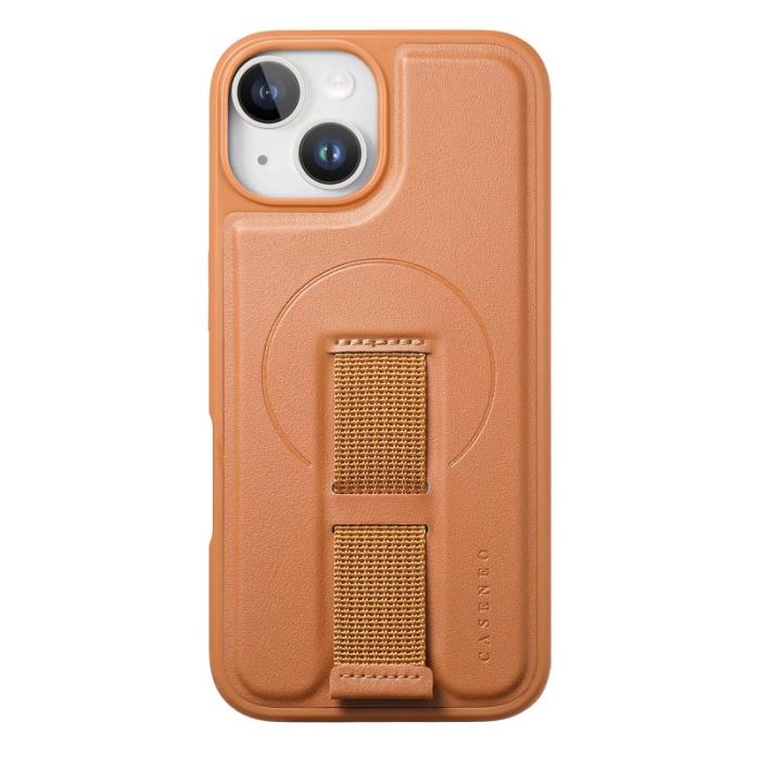 CASENEO - CASENEO iPhone 15 Fodral Magnetiskt PU Läder - Brun