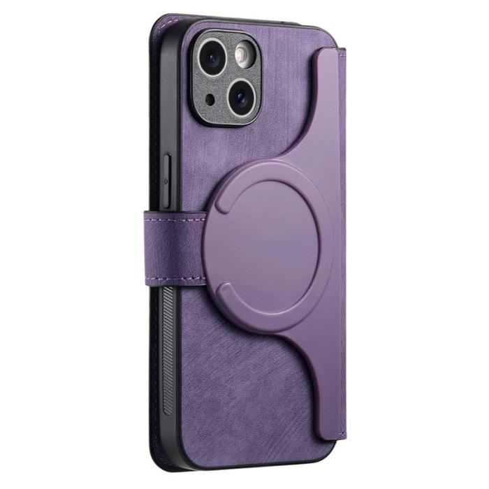 CASENEO - CASENEO iPhone 15 Plus Fodral Äkta läder - Lila