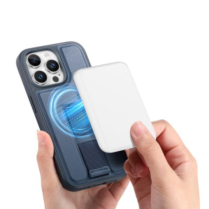 CASENEO - CASENEO iPhone 15 Pro Fodral Magnetiskt PU Läder - Blå