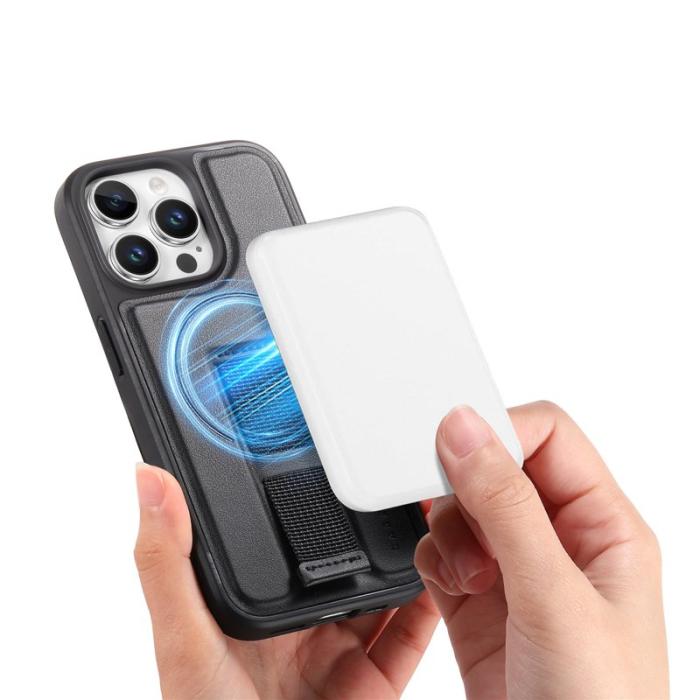 CASENEO - CASENEO iPhone 15 Pro Fodral Magnetiskt PU Läder - Svart