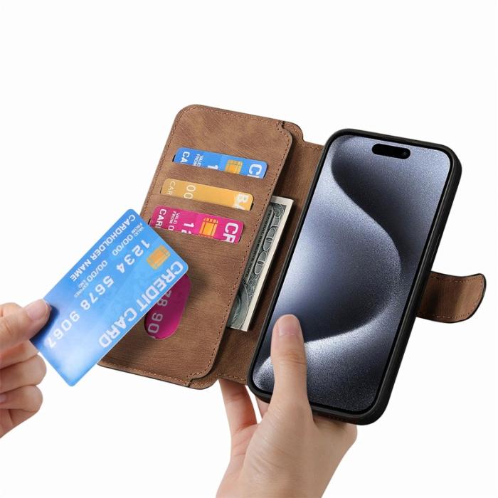 CASENEO - CASENEO iPhone 15 Pro Max Fodral Äkta läder - Brun