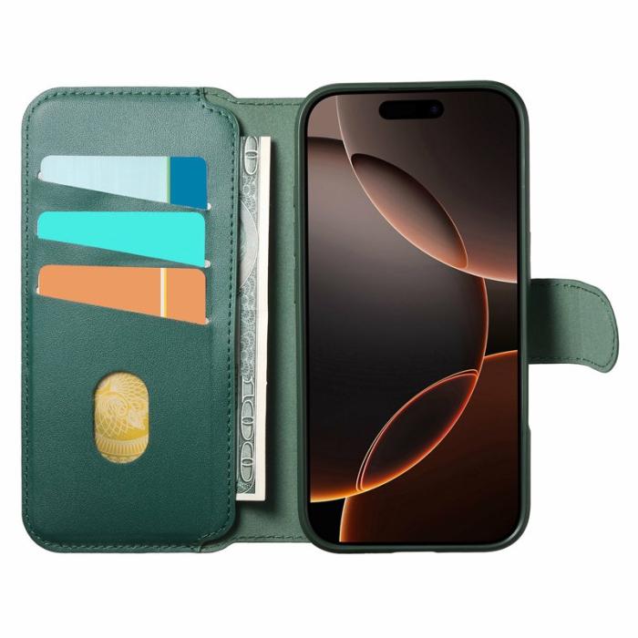 CASENEO - CASENEO iPhone 15 Pro Max Fodral Äkta läder - Grön