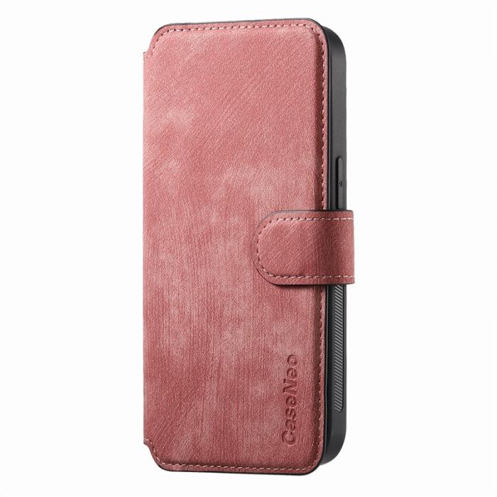 CASENEO - CASENEO iPhone 15 Pro Max Fodral Äkta läder - Rosa