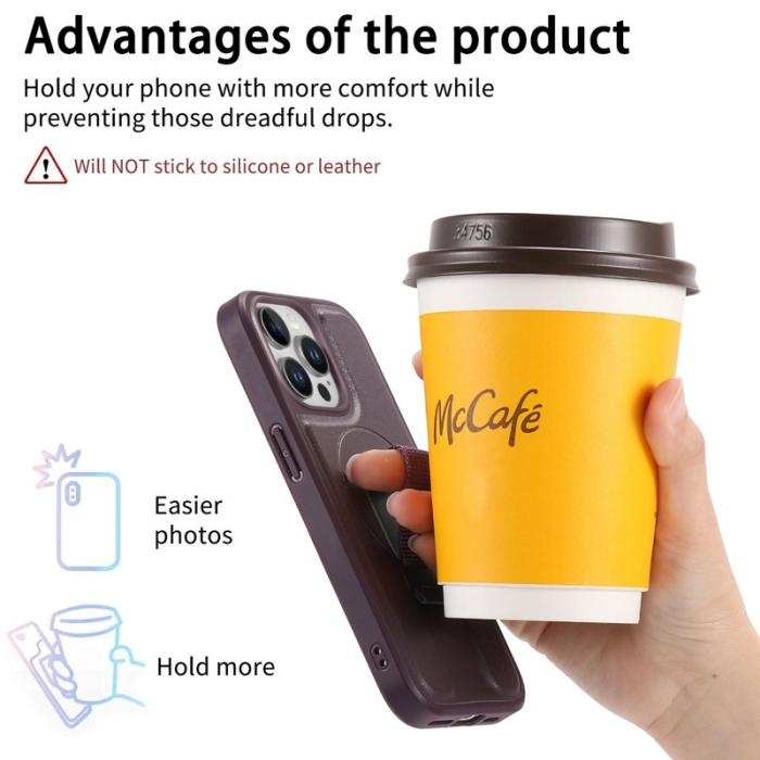 CASENEO - CASENEO iPhone 15 Pro Max Fodral - PU Läder + PC - Lila