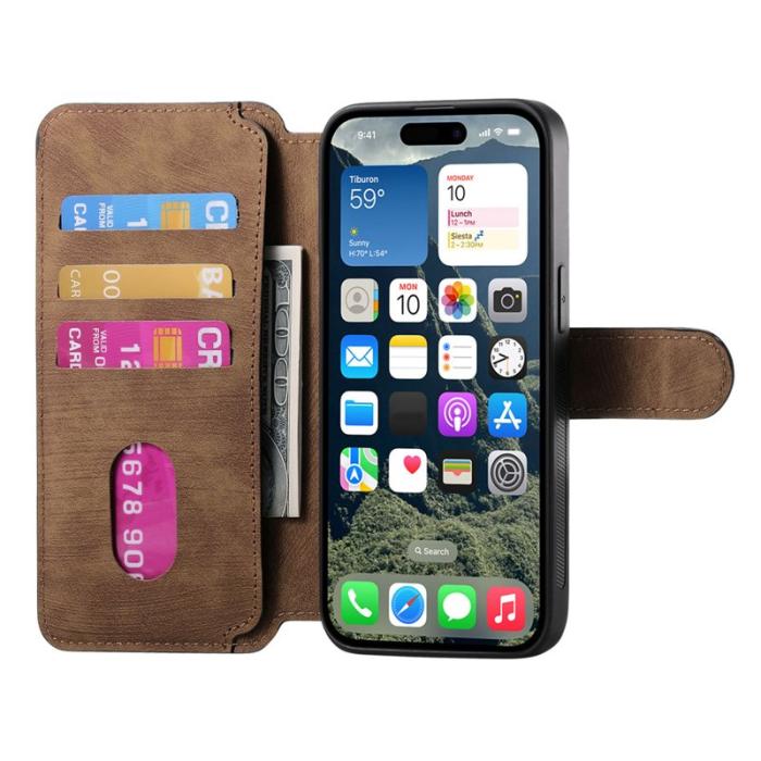 CASENEO - CASENEO iPhone 16 Fodral Äkta läder - Brun