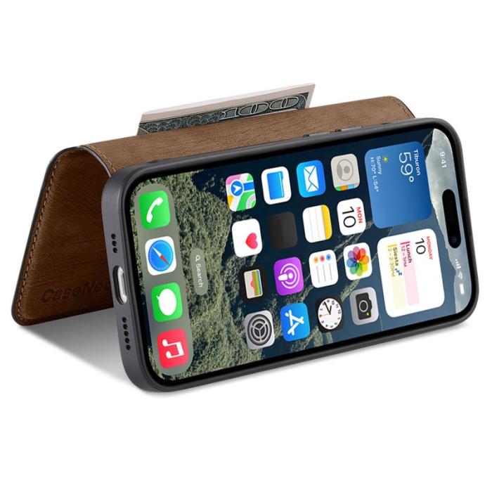 CASENEO - CASENEO iPhone 16 Fodral Äkta läder - Brun