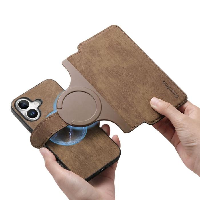 CASENEO - CASENEO iPhone 16 Fodral Äkta läder - Brun