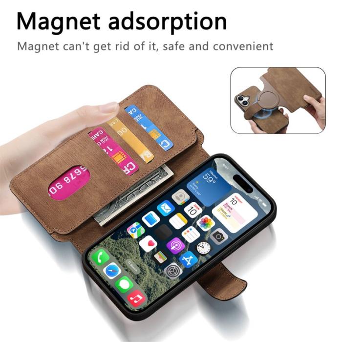 CASENEO - CASENEO iPhone 16 Fodral Äkta läder - Brun