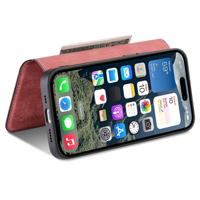 CASENEO - CASENEO iPhone 16 Fodral Äkta läder - Rosa