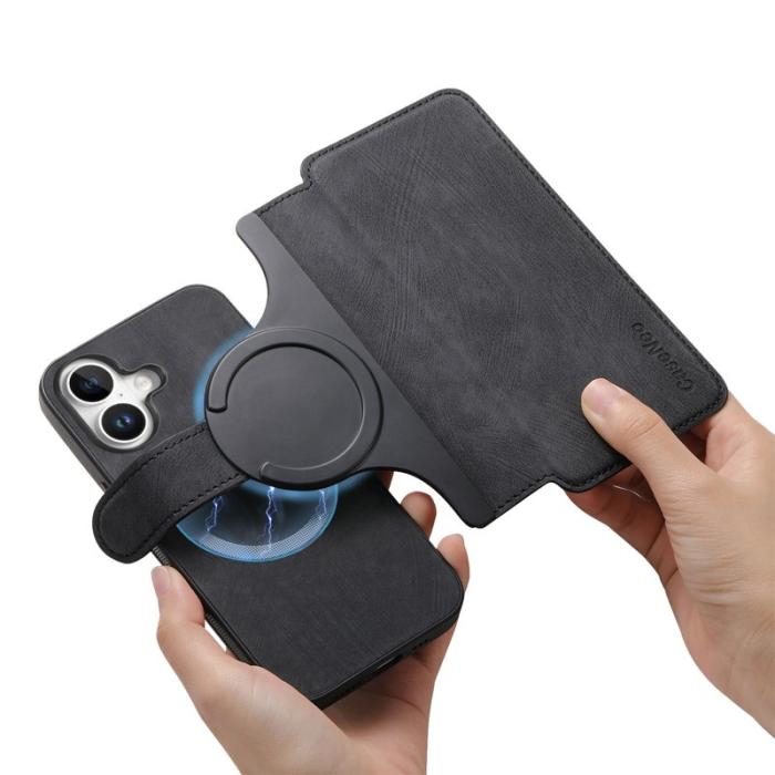 CASENEO - CASENEO iPhone 16 Fodral Äkta läder - Svart
