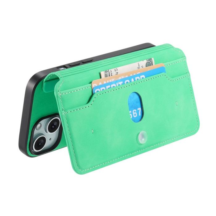 CASENEO - CASENEO iPhone 16 Plus Fodral Äkta läder - Grön