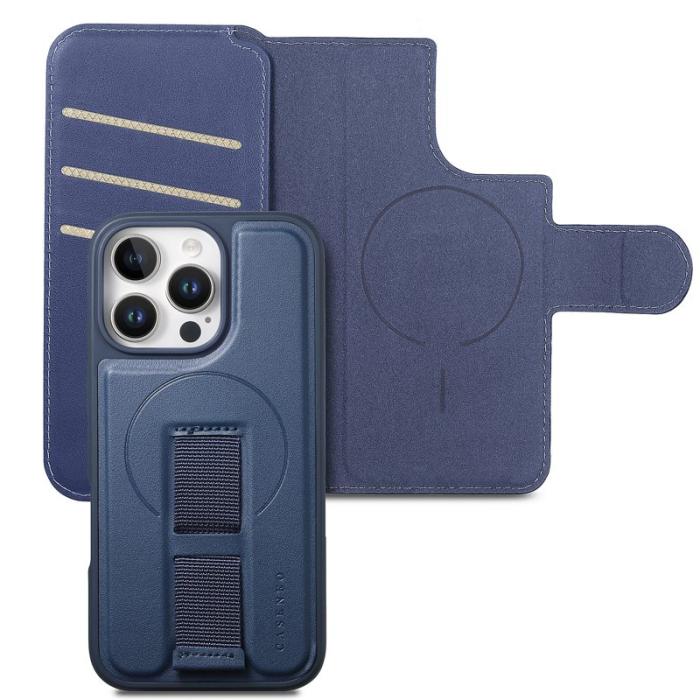 CASENEO - CASENEO iPhone 16 Pro Fodral Äkta läder - Blå