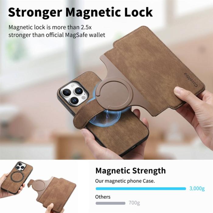 CASENEO - CASENEO iPhone 16 Pro Fodral Äkta läder - Brun